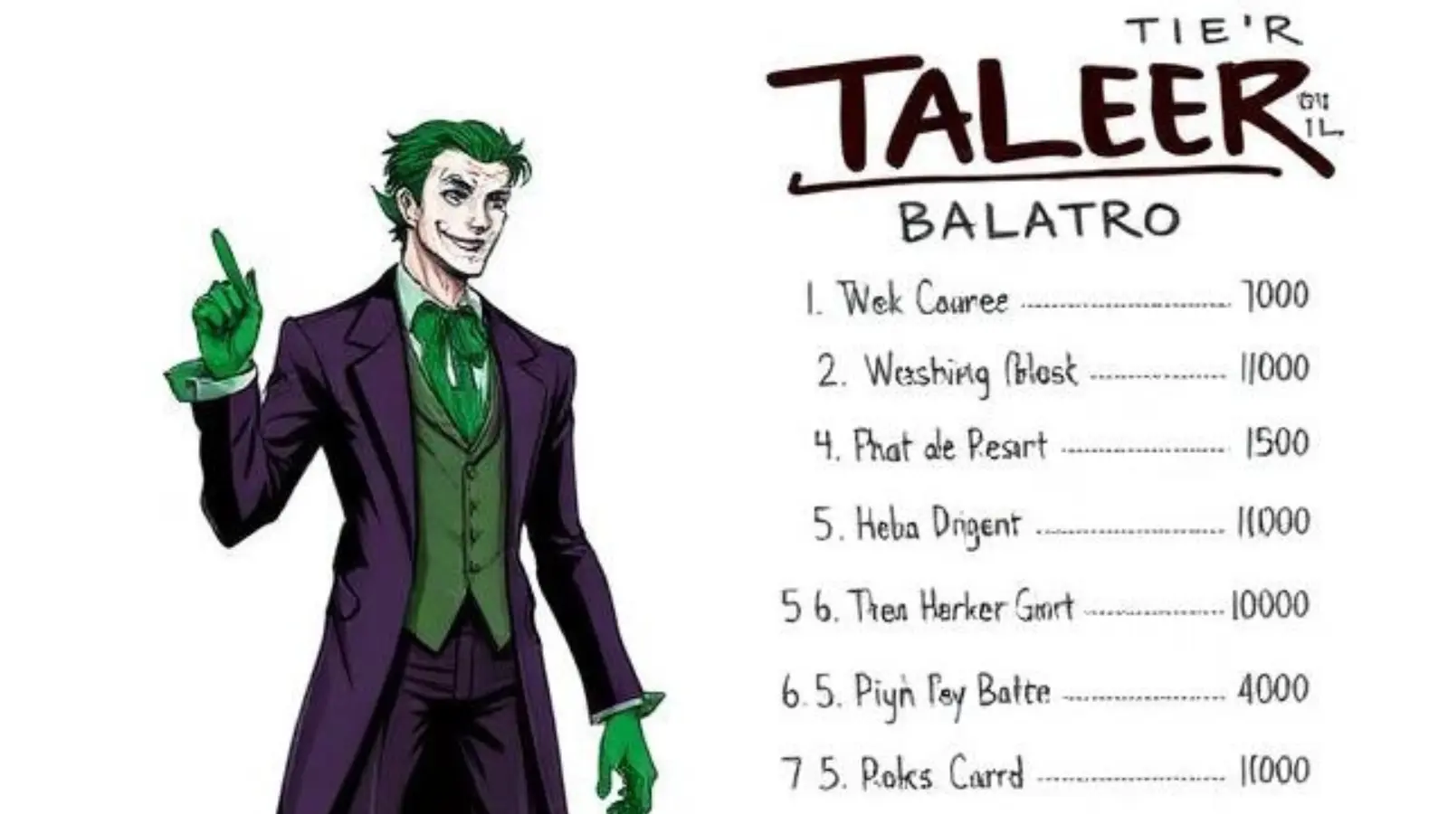 Joker Tier List Balatro